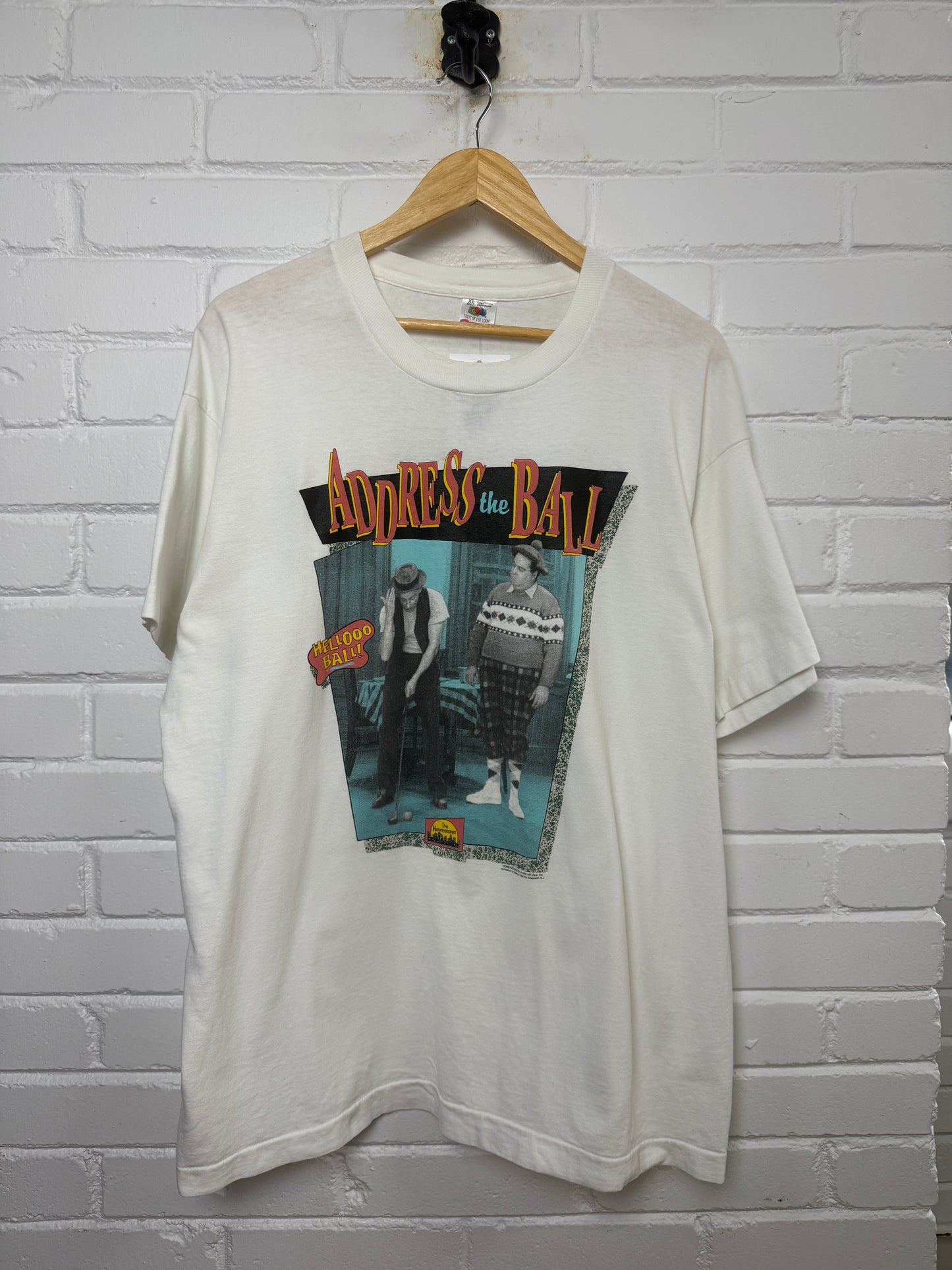 Vintage 1992 The Honeymooners Address The Ball Golf TV Show T Shirt Size XL 90s