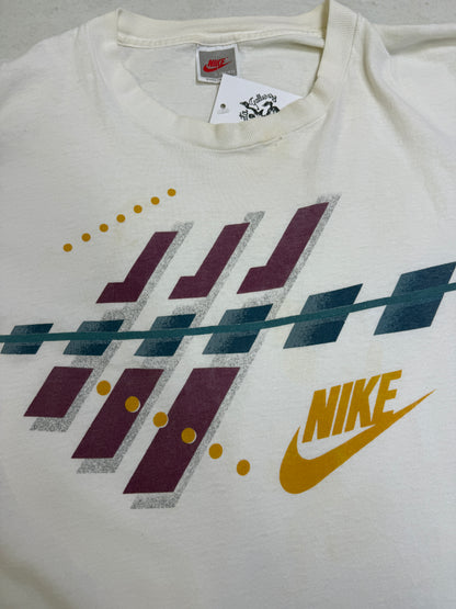 Vintage 80s/90s Nike Graphic Spell Out T Shirt Size L White