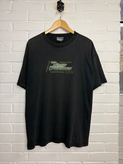 Vintage The Fast And The Furious Light Up The Night Car Neon Movie Promo T Shirt Size XL