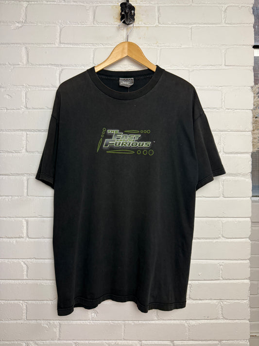 Vintage The Fast And The Furious Light Up The Night Car Neon Movie Promo T Shirt Size XL