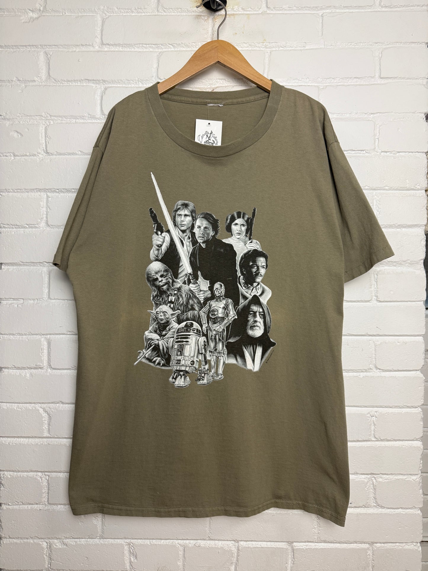 Vintage 1995 Star Wars The Rebels Against The Empire Yoda Anakin Padme Movie Promo T Shirt Size XXL