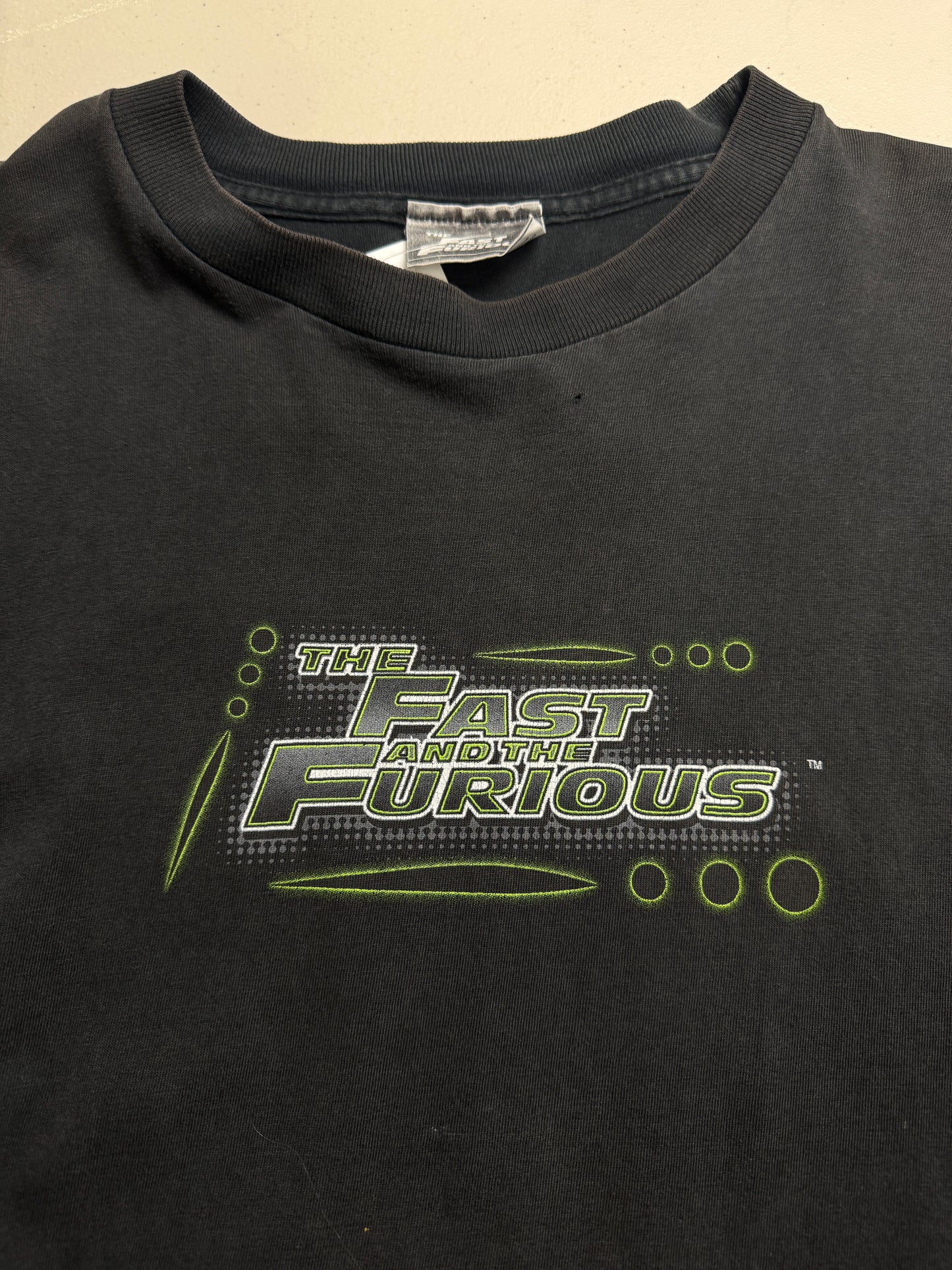 Vintage The Fast And The Furious Light Up The Night Car Neon Movie Promo T Shirt Size XL