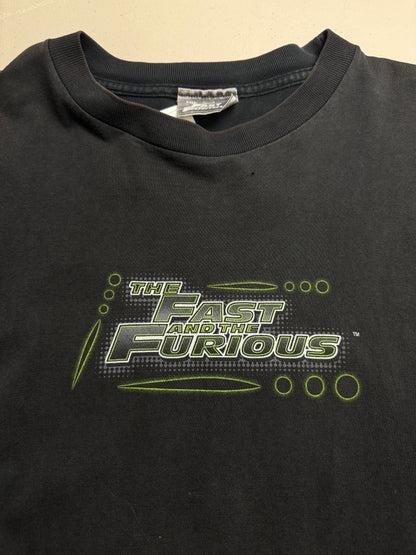 Vintage The Fast And The Furious Light Up The Night Car Neon Movie Promo T Shirt Size XL