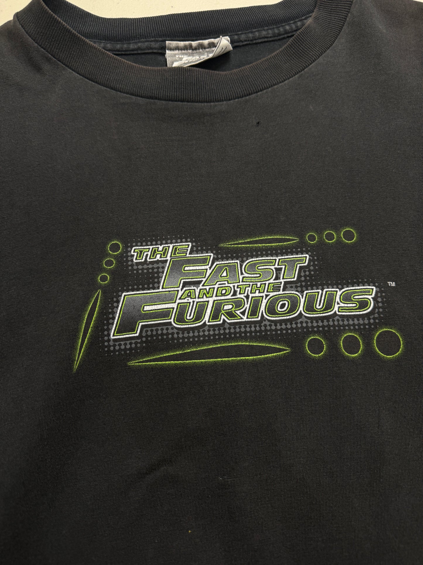 Vintage The Fast And The Furious Light Up The Night Car Neon Movie Promo T Shirt Size XL