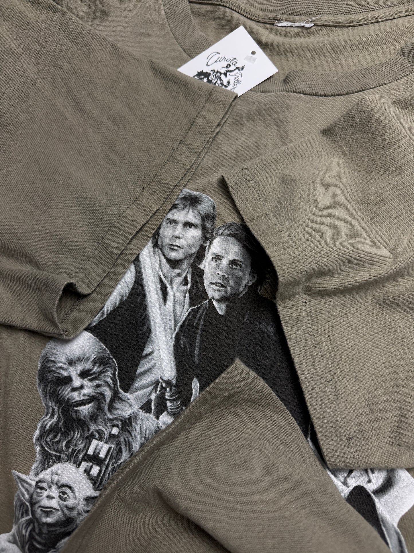 Vintage 1995 Star Wars The Rebels Against The Empire Yoda Anakin Padme Movie Promo T Shirt Size XXL