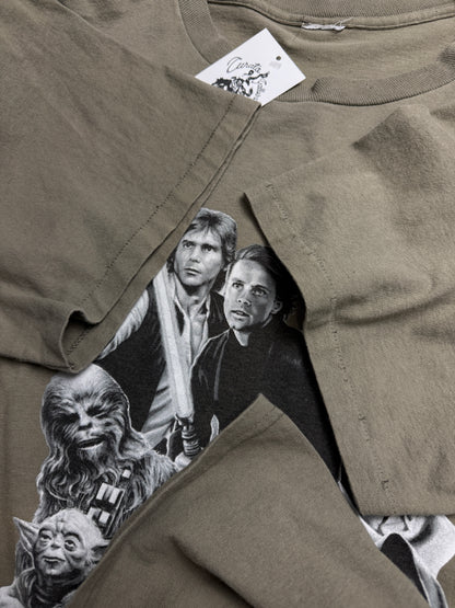 Vintage 1995 Star Wars The Rebels Against The Empire Yoda Anakin Padme Movie Promo T Shirt Size XXL