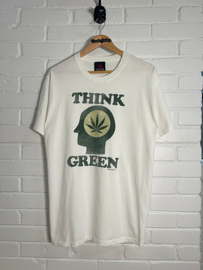 2006 Think Green Brain Weed Marijuana Parody T-Shirt Size L